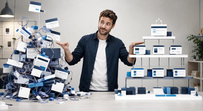 un homme montre a quoi ressemble la structure seo